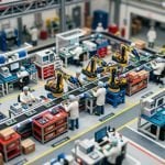 Tilt-shift miniature of a manufacturing facility: ISO 9000 vs ISO 9001 quality management