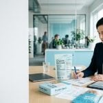 Food professional reviewing produce