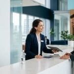 Service professional delivering work onsite