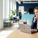 Business owner reviewing a grant application