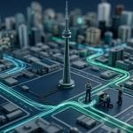 Tilt-shift miniature of a city district with a telecommunications network: business continuity and the mobile-failover trap