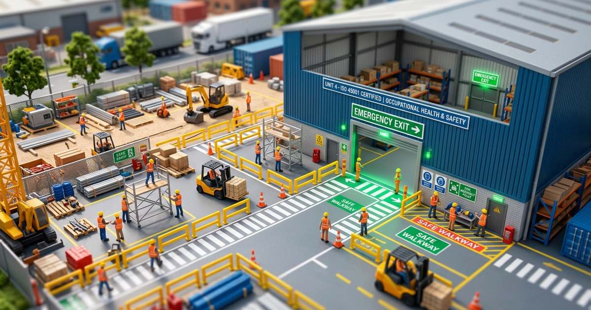 Tilt-shift miniature construction site, illustrating South Australia's new two-metre high-risk construction work fall threshold