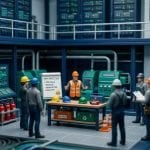 Tilt-shift miniature of workers in high-visibility safety vests on a worksite, illustrating SafeWork NSW's 2026-27 regulatory priorities
