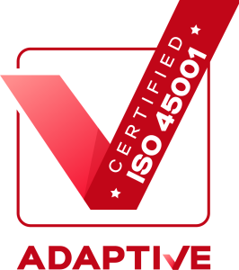 Example Adaptive Certifications ISO 45001 certification mark