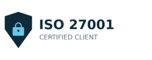 ISO 27001 certified client badge